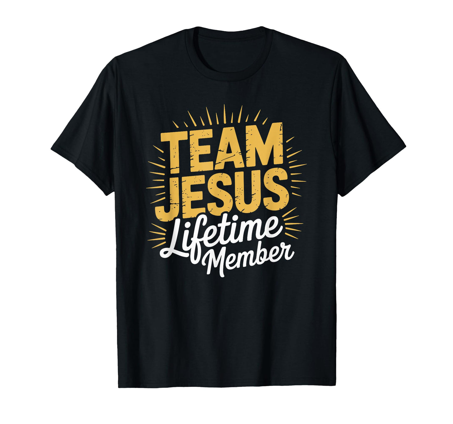 Team Jesus Lifetime Member Faith Retro Christian Saying T-Shirt