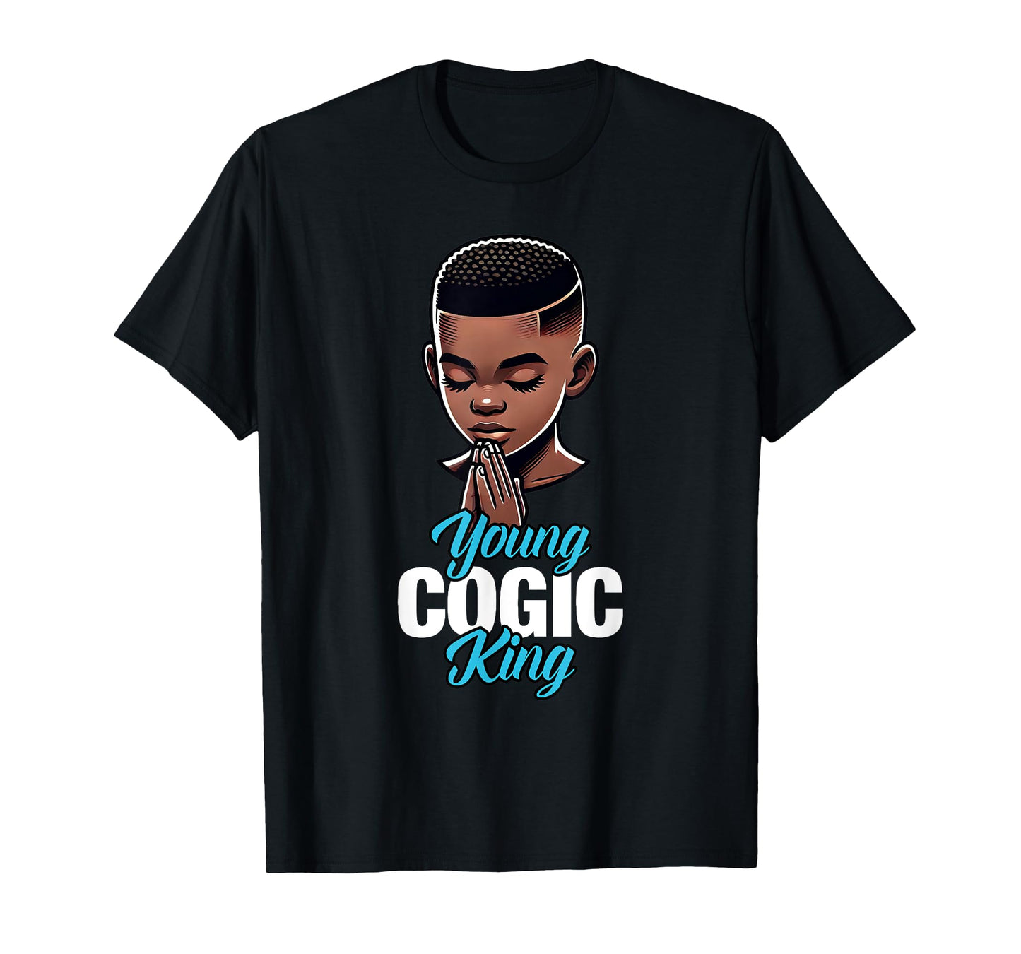 Young COGIC King | African American Boy Praying T-Shirt