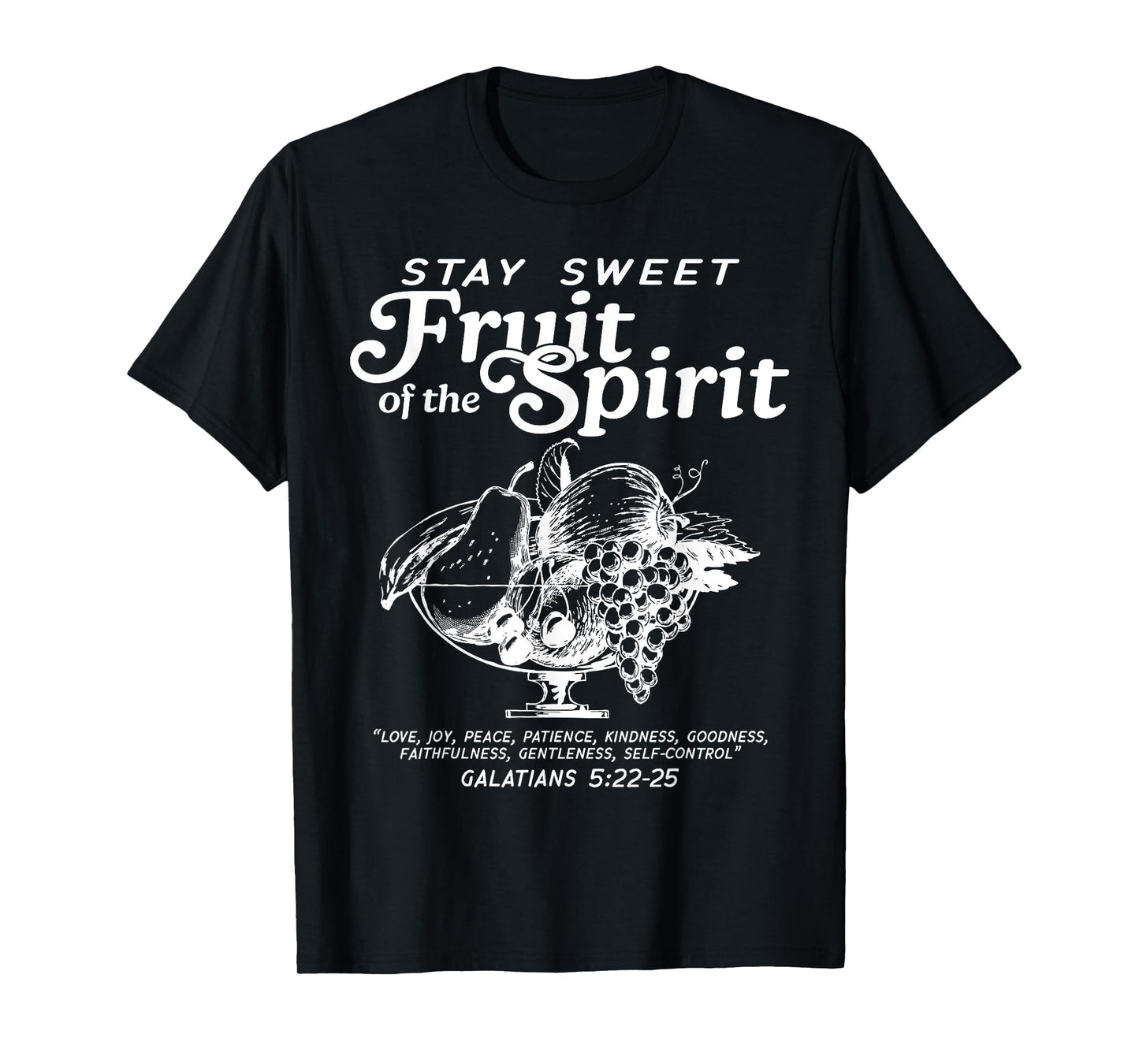 Fruit of The Spirit Retro Christian Women Men Faith Apparel T-Shirt