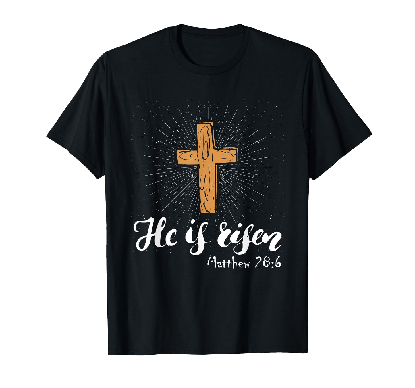 Easter Cross He Is Risen Jesus Christian Men Women Kid Youth T-Shirt