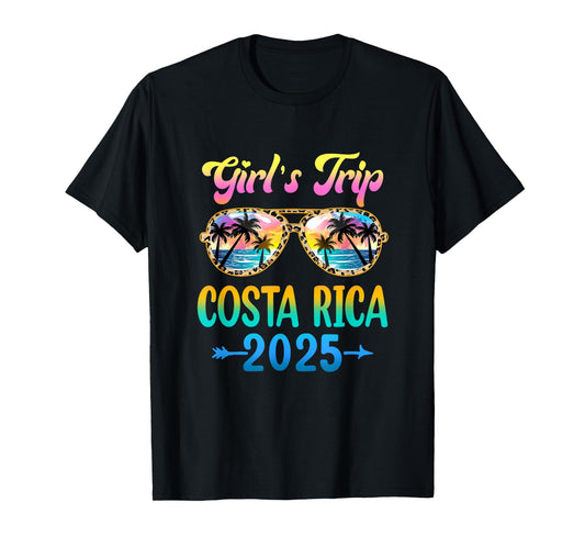 Girl's Trip Costa Rica 2025 Summer Vacation Sunglasses T-Shirt