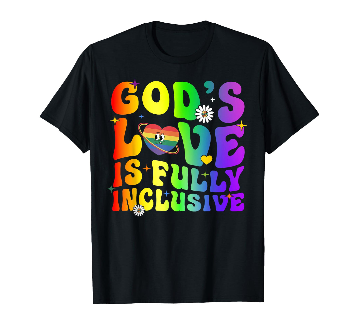 God's Love Is Fully Inclusive Christian Jesus LGBT Gay Pride T-Shirt