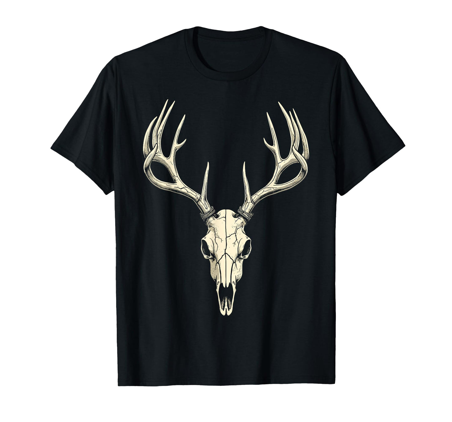 Deer Skull Tee Bow Hunter Dad Hunt Fan Vintage Hunting T-Shirt
