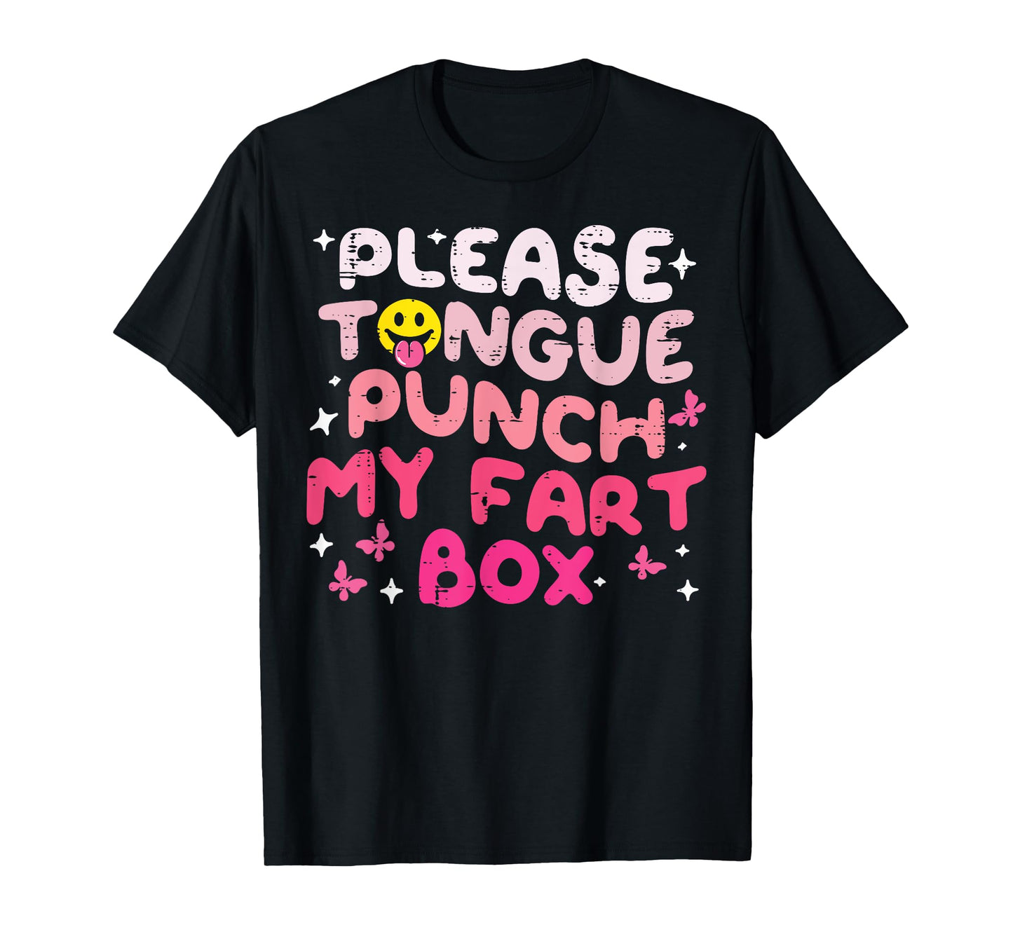 Inappropriate Please Tongue Punch Funny Cringe Men Women T-Shirt