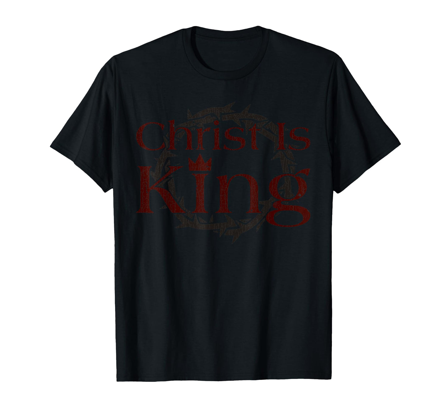 Vintage Christian Crown Of Thorns Christ Is King 3 T-Shirt
