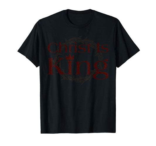Vintage Christian Crown Of Thorns Christ Is King 3 T-Shirt