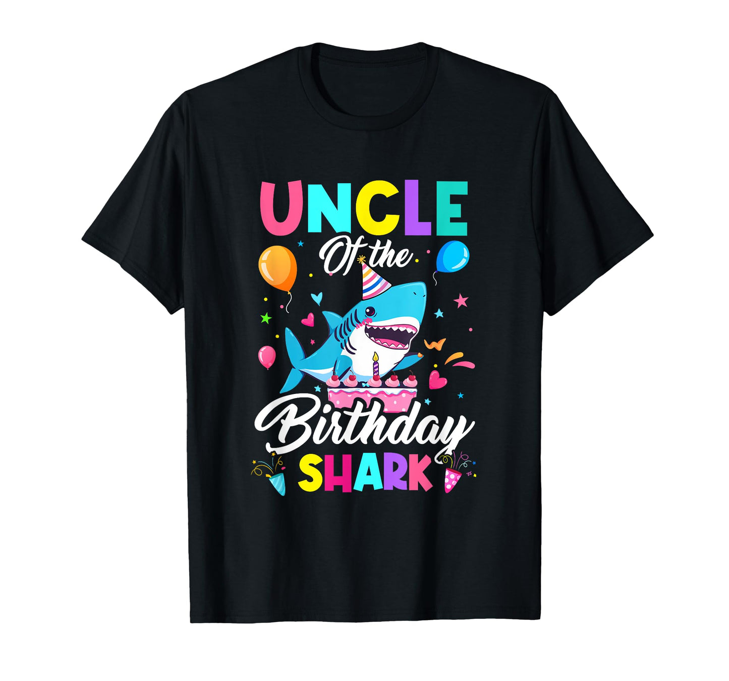 Uncle Of The Shark Birthday Boy Girl Party Family Group T-Shirt