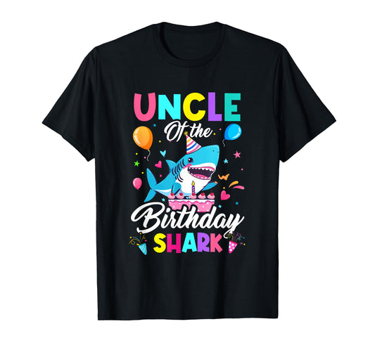 Uncle Of The Shark Birthday Boy Girl Party Family Group T-Shirt