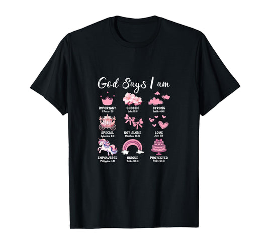 Faith Religious God Says I Am Cute Aesthetic T-Shirt