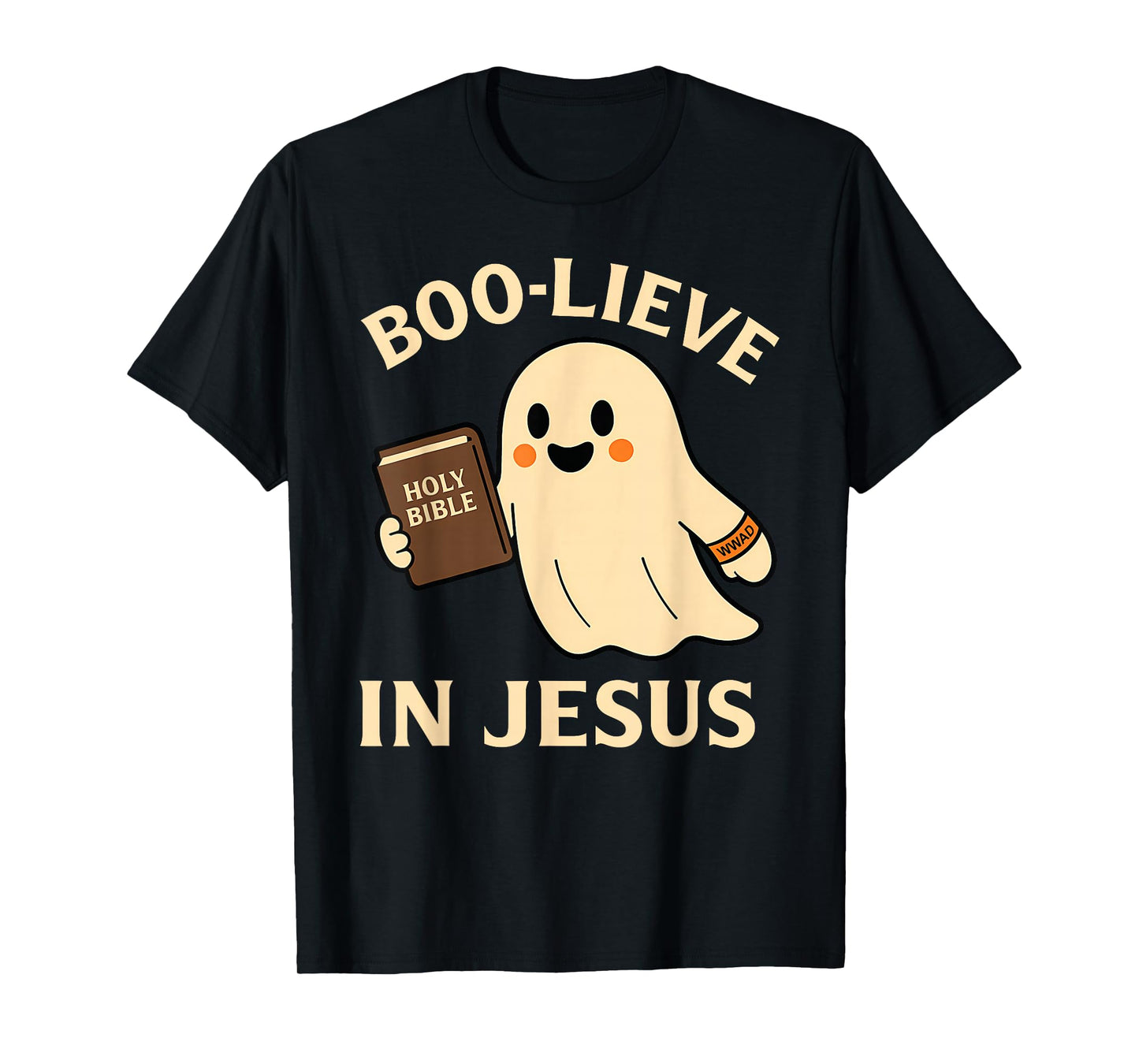 Boo-Lieve in Jesus.Christian Halloween Funny Fall Clothing T-Shirt