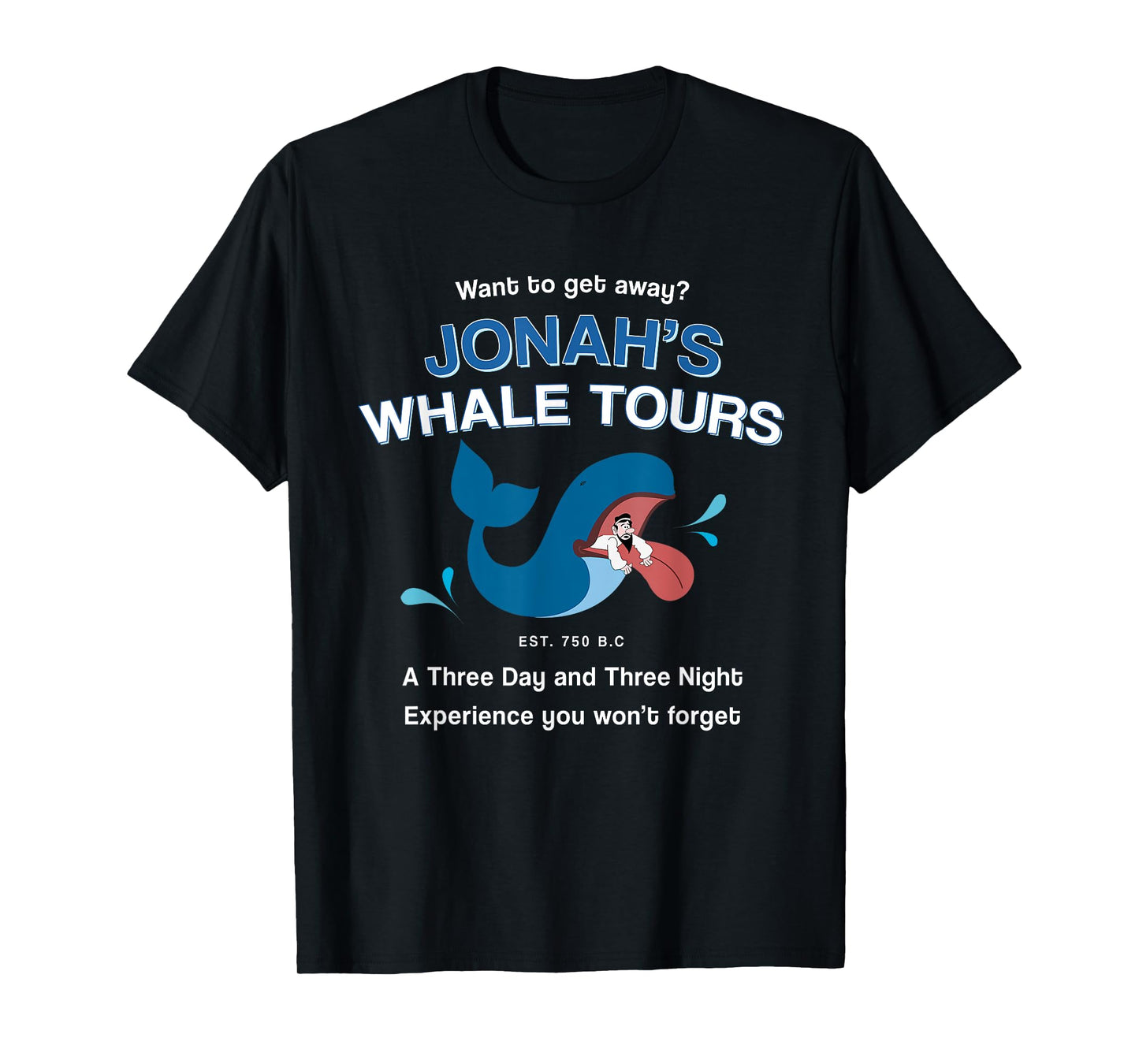 Funny Christian Gifts religious Bible verses Jonah's Whale T-Shirt