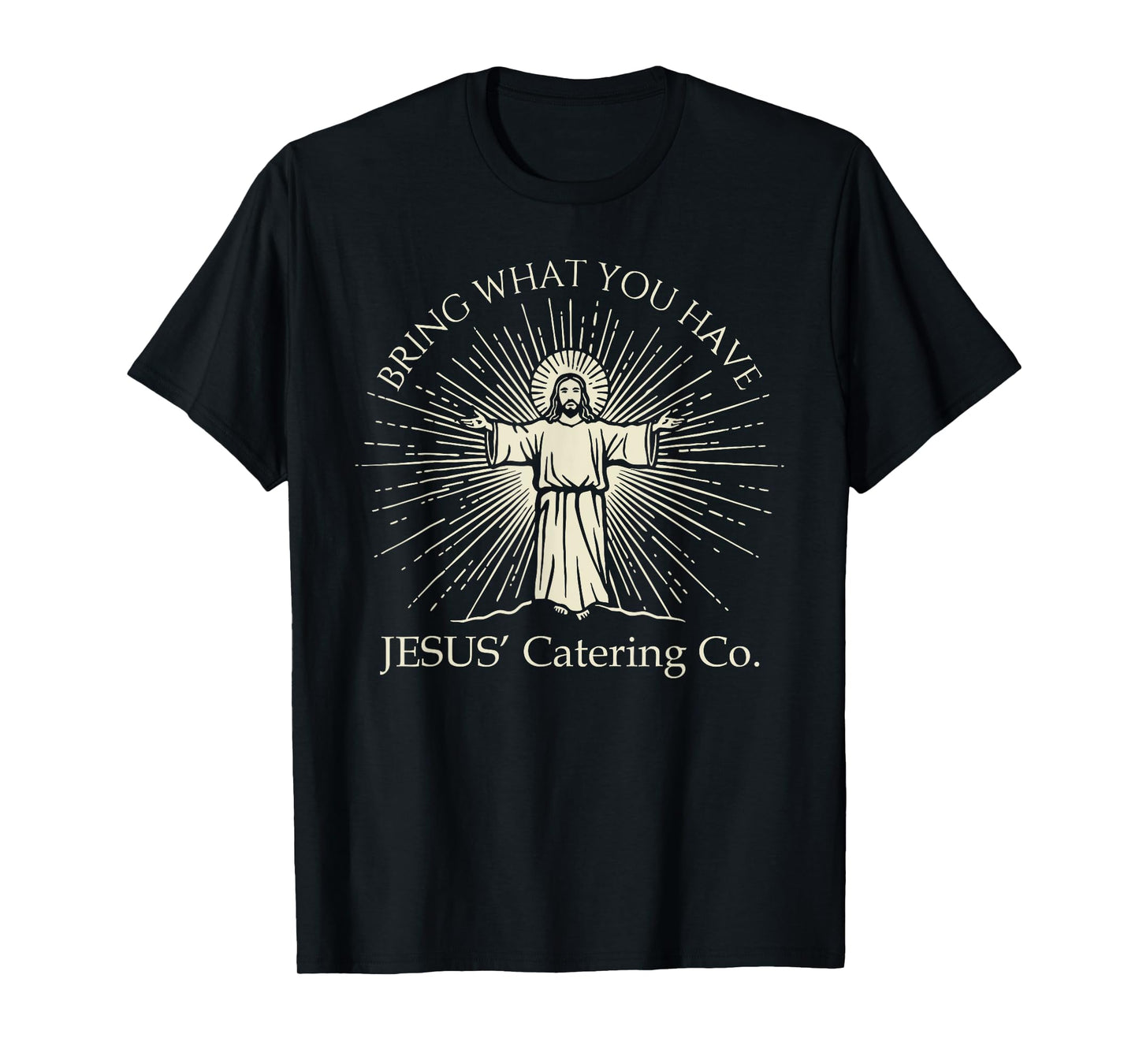 Jesus’ Catering Co Loaves and Fishes Minimalist Tee T-Shirt