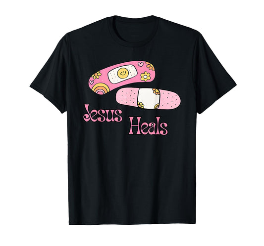jesus heals print bandages bandaids T-Shirt