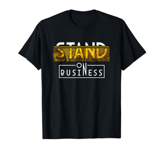 Yellow Ochre Black White Color Match Business Quote Saying T-Shirt