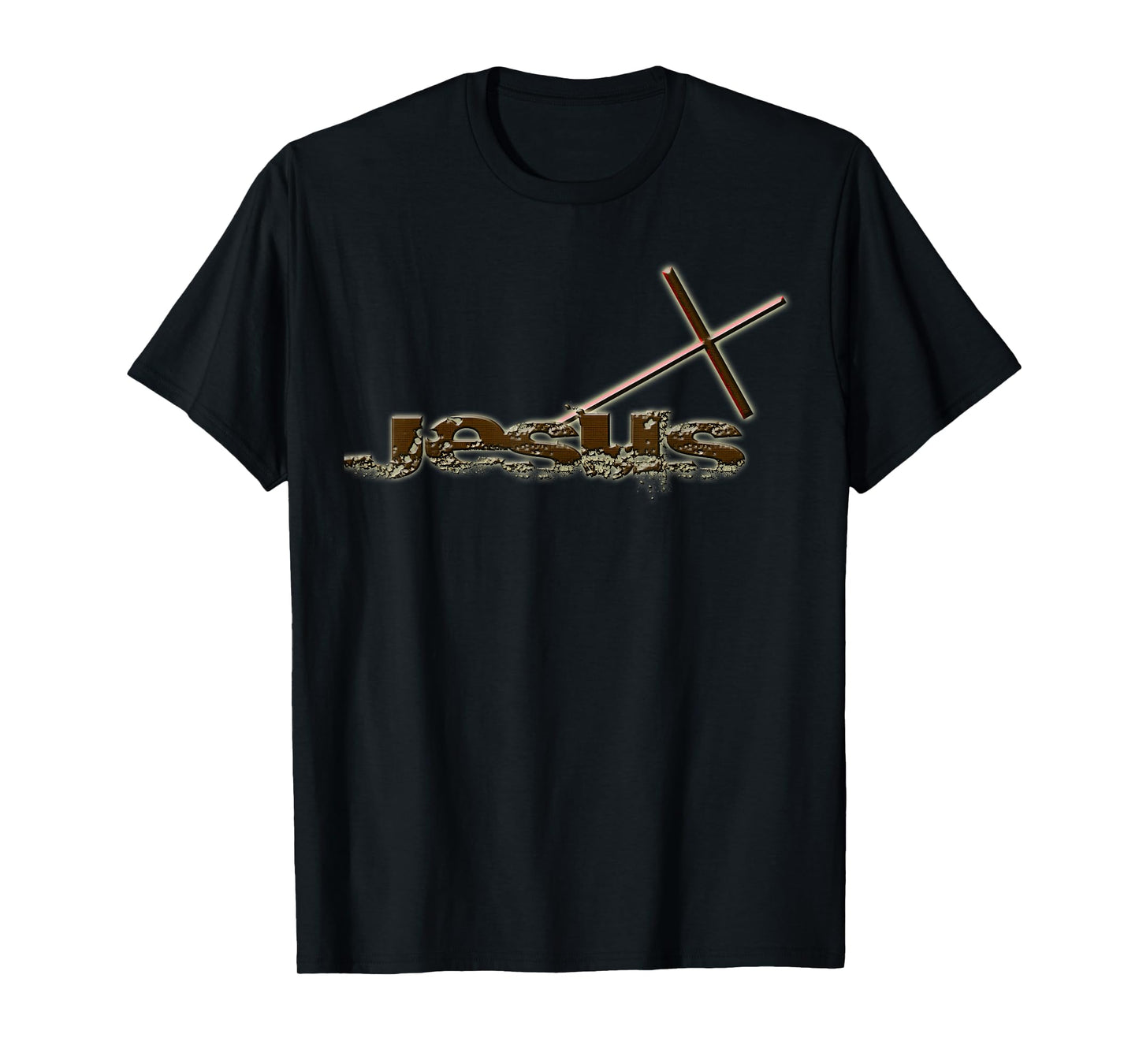 Vintage Jesus Christ Carrying The Cross Design T-Shirt