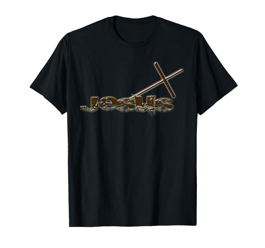 Vintage Jesus Christ Carrying The Cross Design T-Shirt