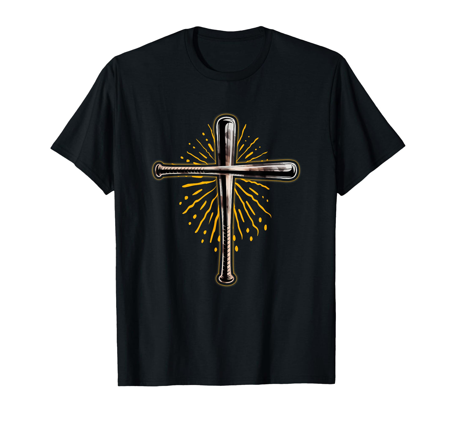 Baseball Faith Cross Christian Inspiration Players Coaches T-Shirt