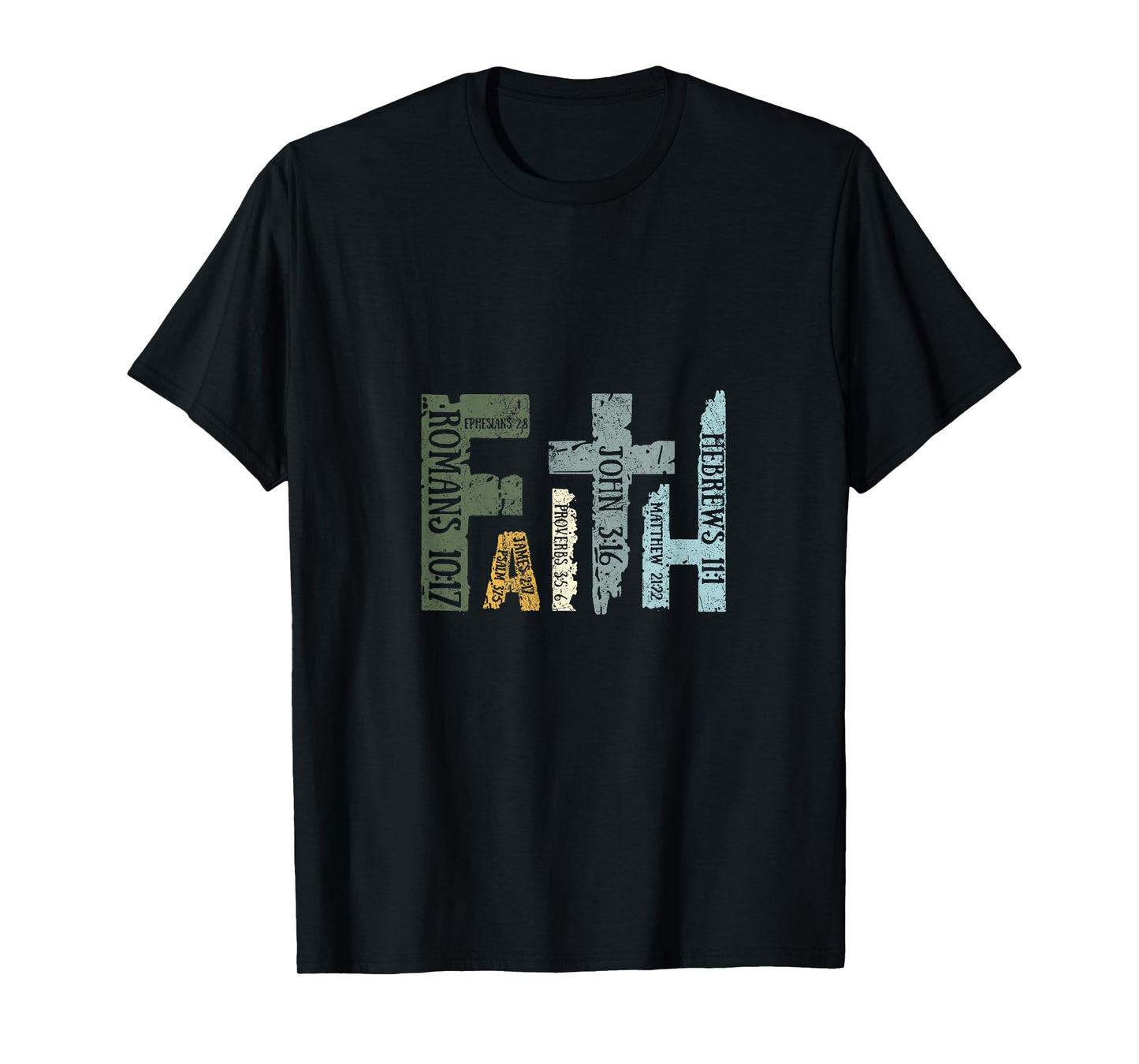 Faith Cross Subtle Christian Minimalist Religious Faith T-Shirt