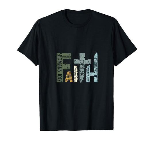Faith Cross Subtle Christian Minimalist Religious Faith T-Shirt