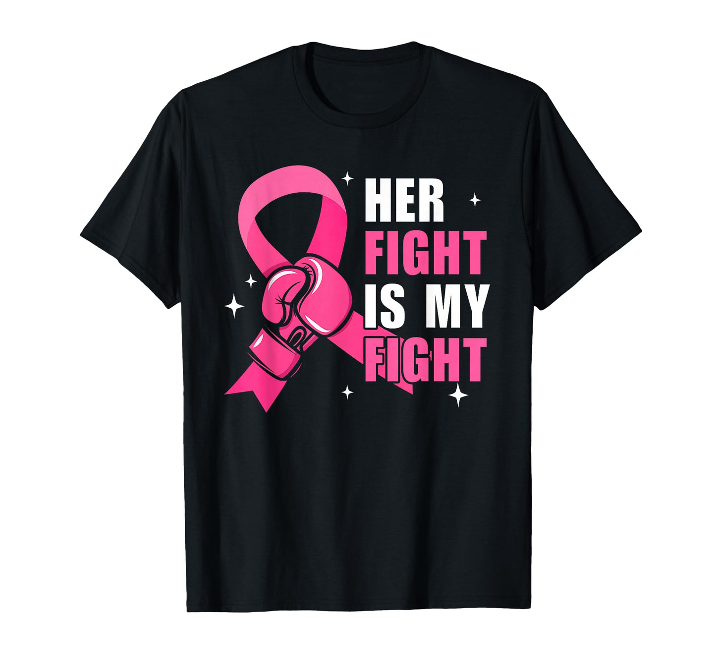 Breast Cancer Awareness Husband Support Squad Boxing Gloves T-Shirt