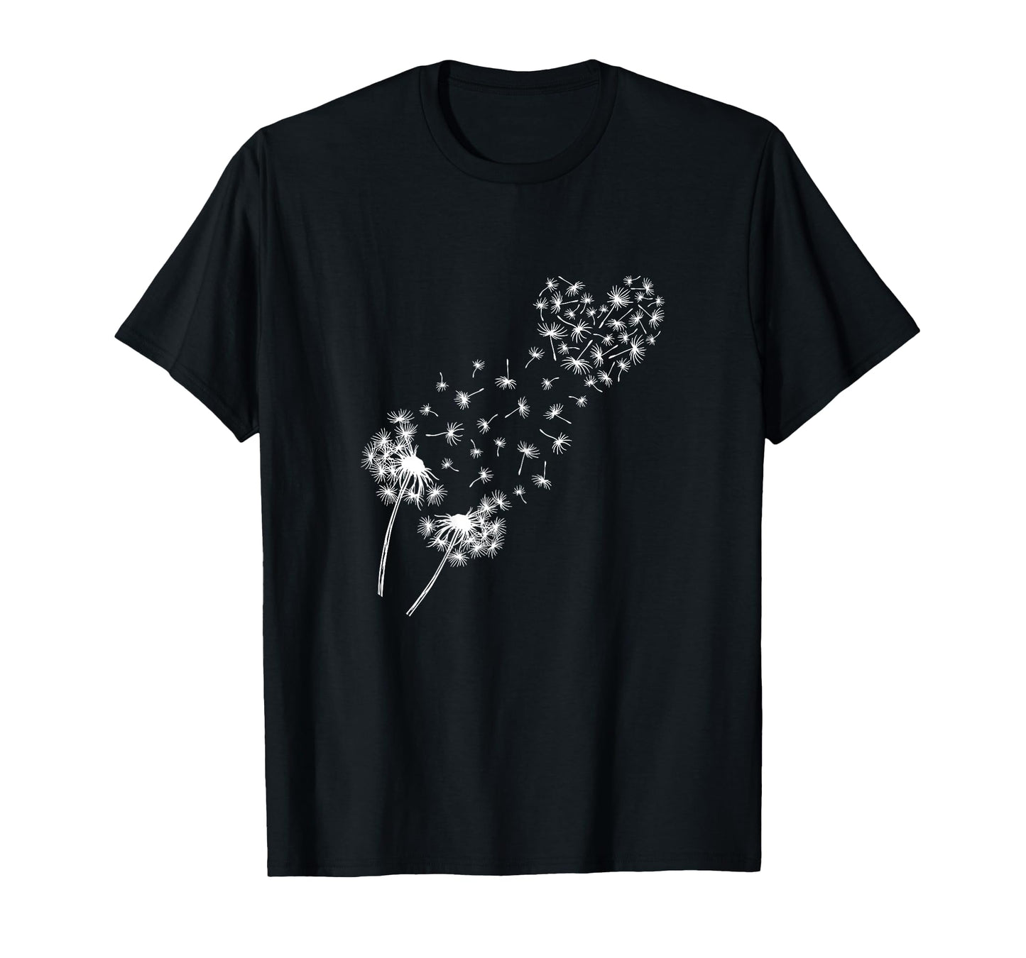 Dandelion Heart Dandelion Flowers Wild Flowers Women Girls T-Shirt