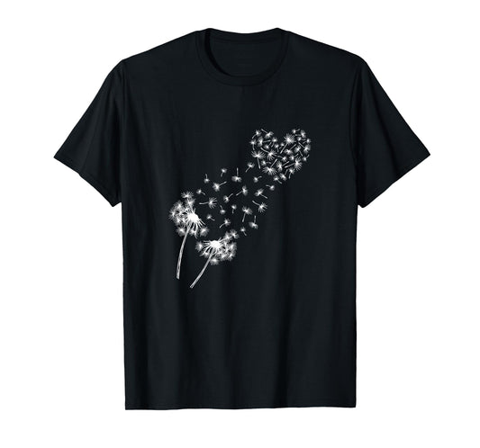Dandelion Heart Dandelion Flowers Wild Flowers Women Girls T-Shirt