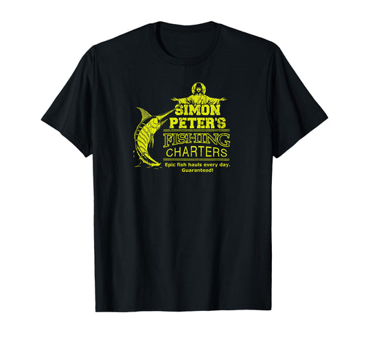 Simon Peter's Fishing Charters Funny Jesus Christ Christian T-Shirt