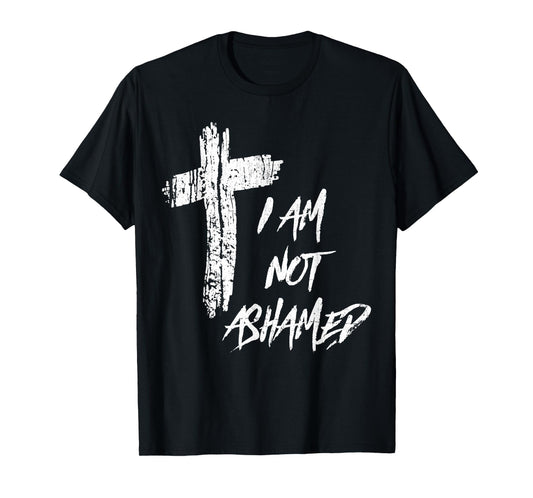 Vintage I Am Not Ashamed Cross Christian Collection T-Shirt