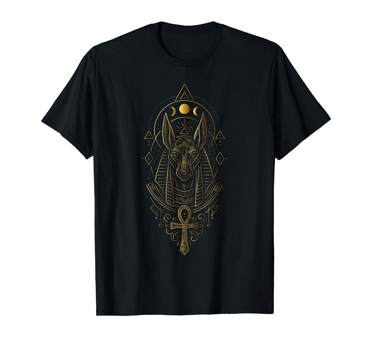 Ancient Egypt Anubis God Sacred Geometry Egyptian T-Shirt