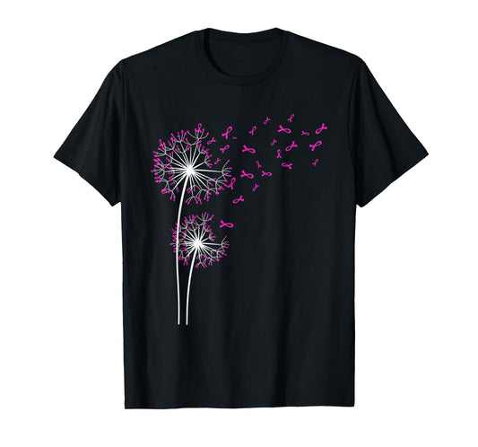 Breast Cancer Awareness Faith Hope Love Sun Flower Ribbon T-Shirt