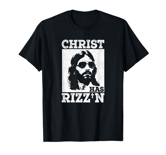 Christ has Rizz'n Risen Cool Jesus Charisma Game Holy Charm T-Shirt