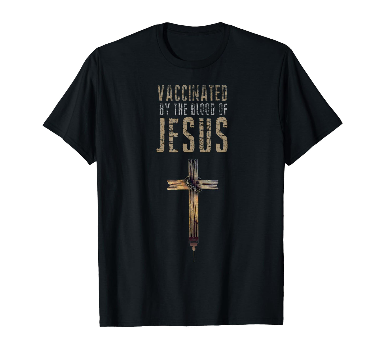 Fully Vaccinated By The Blood Of Jesus Funny Christian T-Shirt
