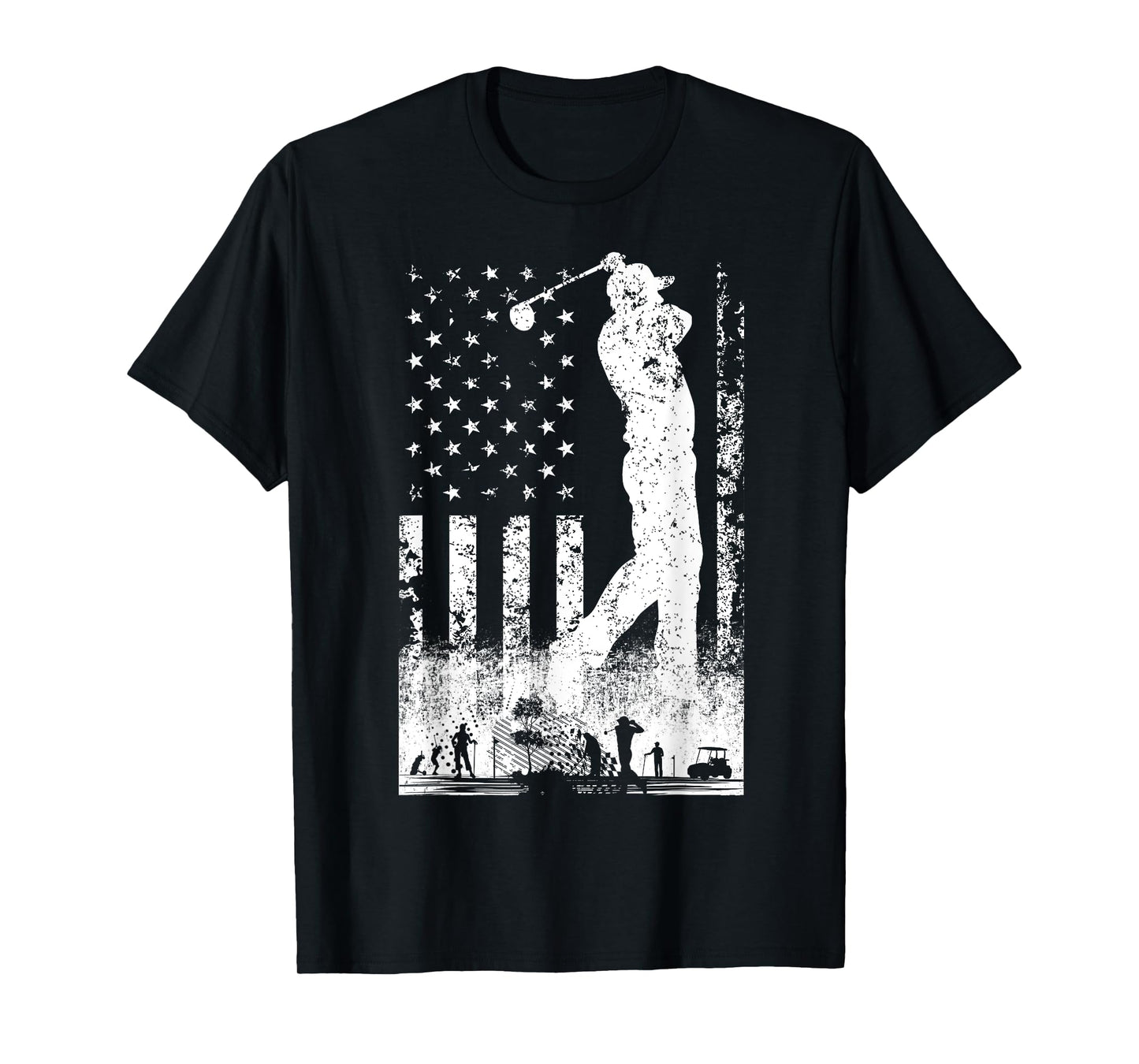 American Flag Golf Club USA 4th Of July For Men Women Kids T-Shirt