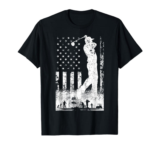 American Flag Golf Club USA 4th Of July For Men Women Kids T-Shirt