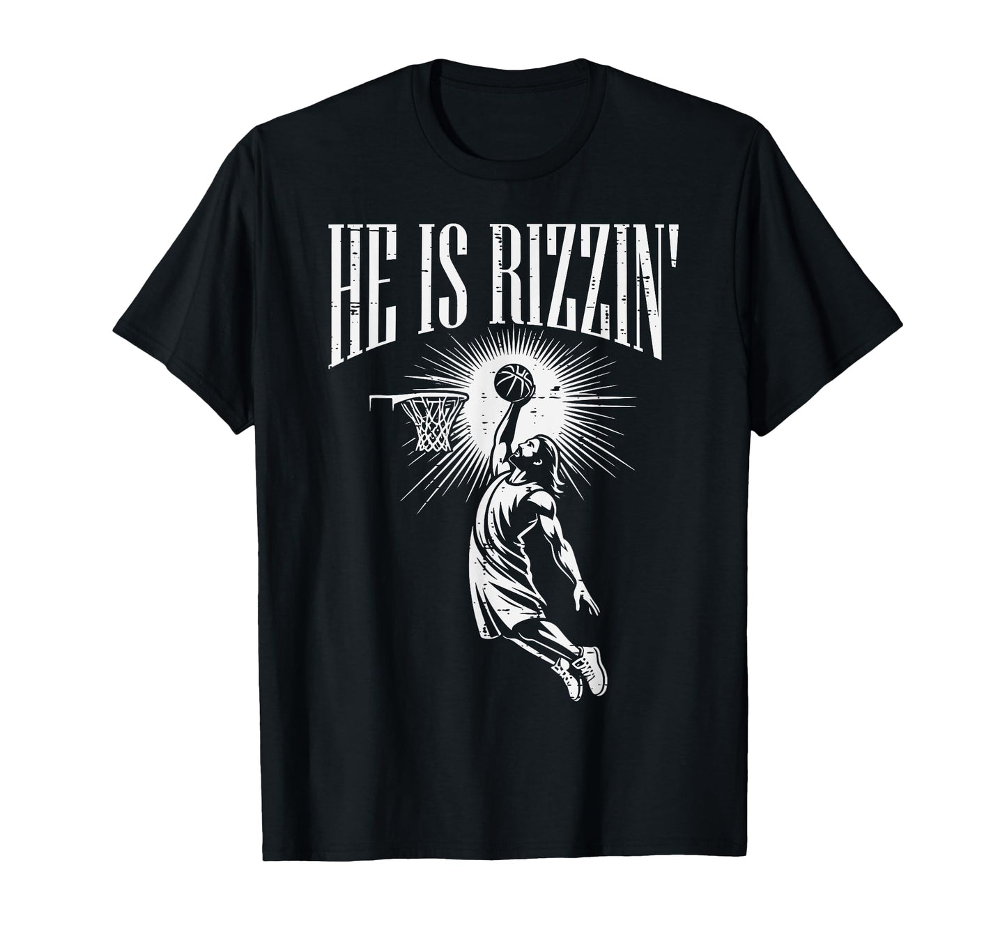 Easter He Is Rizzin Christian Religious Boys Kids Men Teen T-Shirt