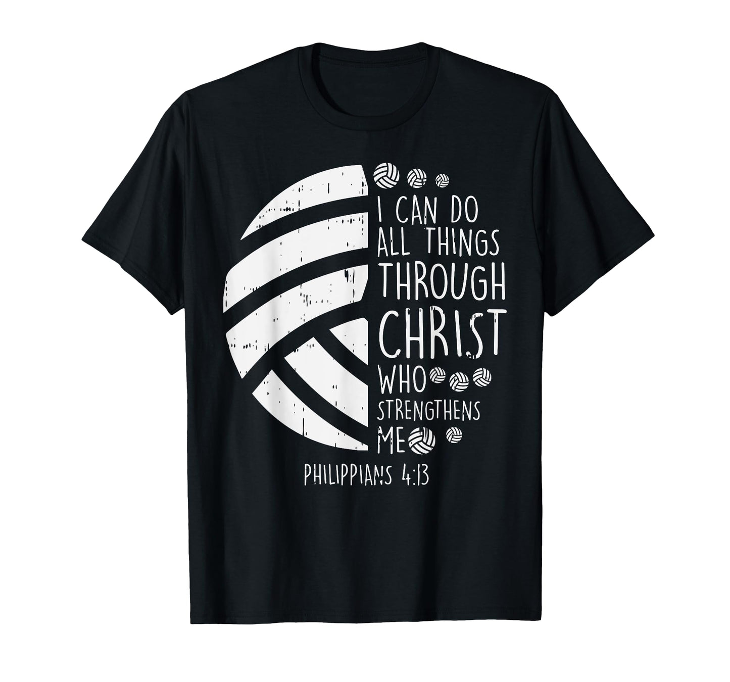 Volleyball i can do things Bible Verse God Jesus Gift T-Shirt