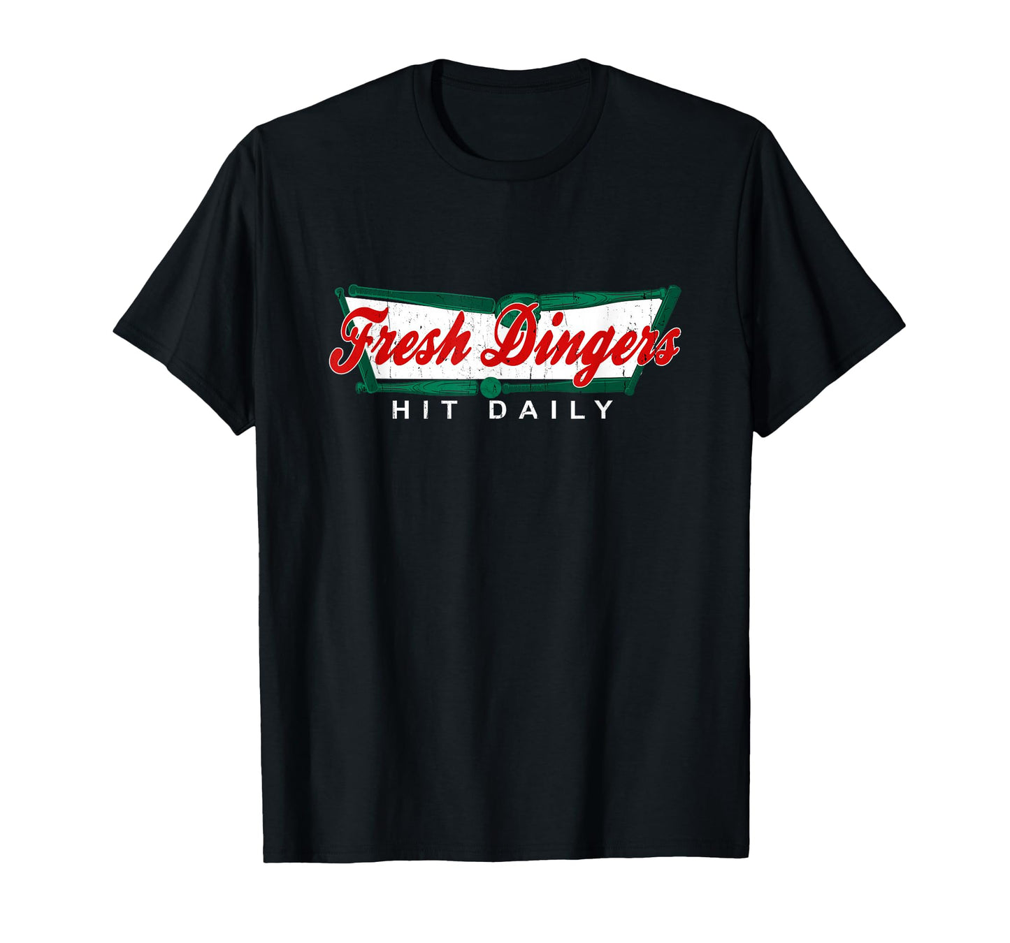 Don't Bunt Hit Fresh Dingers Funny Baseball Softball Game T-Shirt