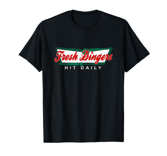 Don't Bunt Hit Fresh Dingers Funny Baseball Softball Game T-Shirt