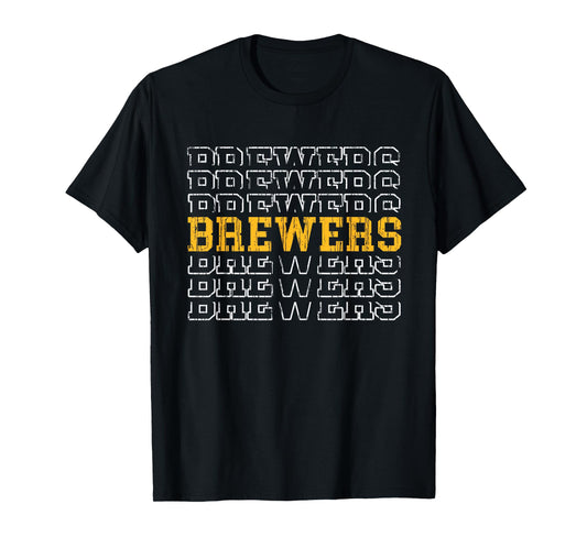 Brewers Vintage Gift for Men Women Boys Girls Kids Youth T-Shirt - T-Shirt | Black