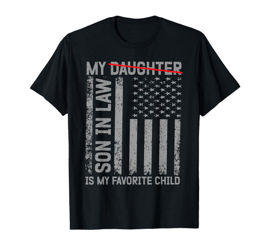 My Daughter In Law Is My Favorite Child Retro Vintage T-Shirt