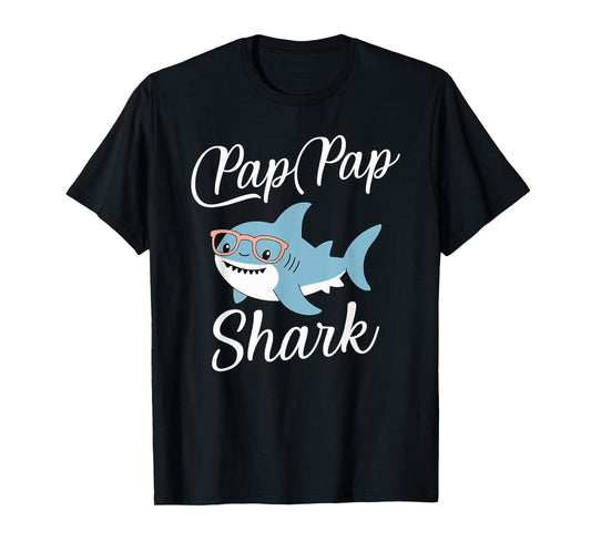 Pap-Pap Shark Funny Matching Family Grandpa PapPap T-Shirt