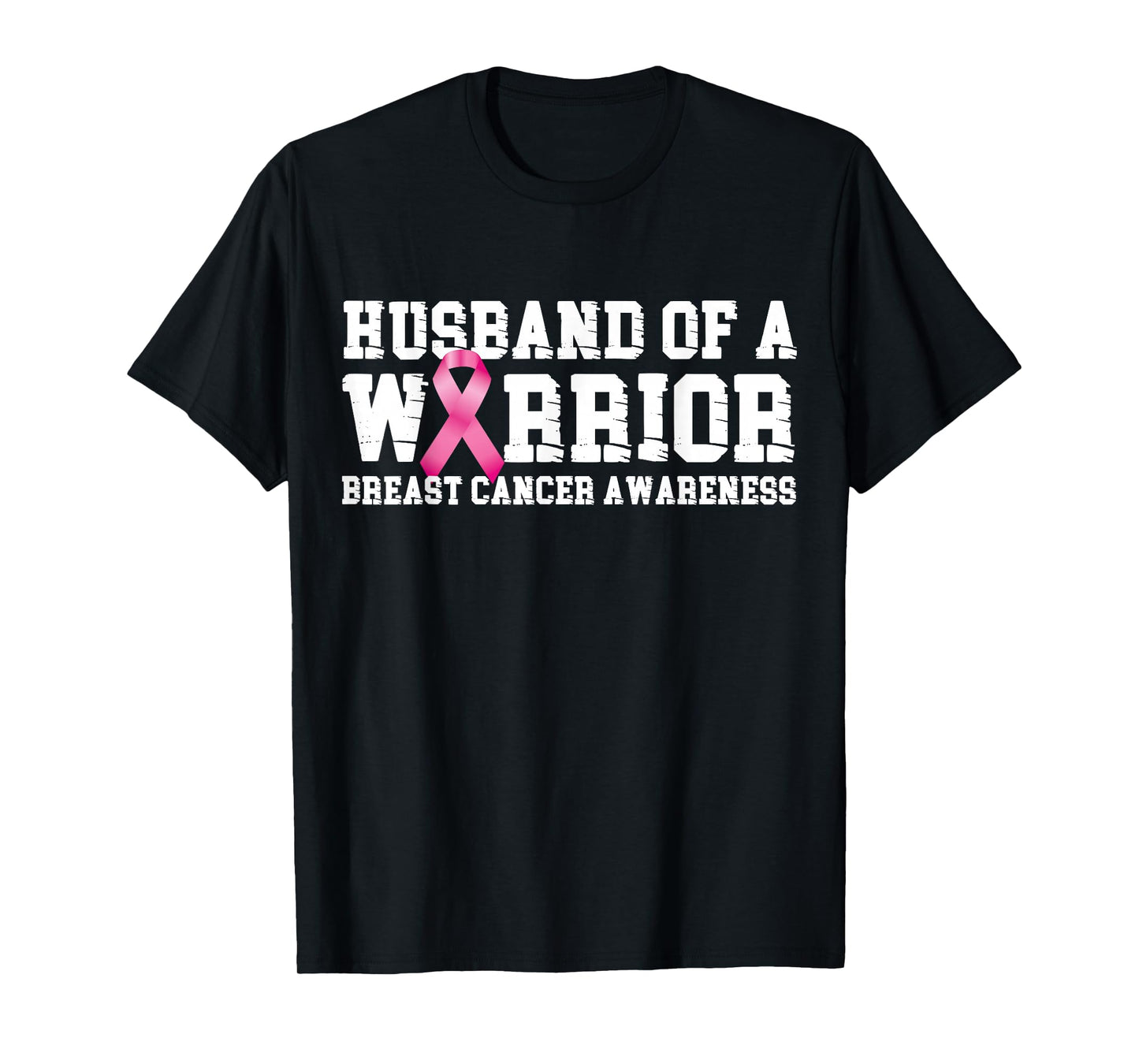 Husband of a Warrior Breast Cancer Awareness Pink Ribbon T-Shirt