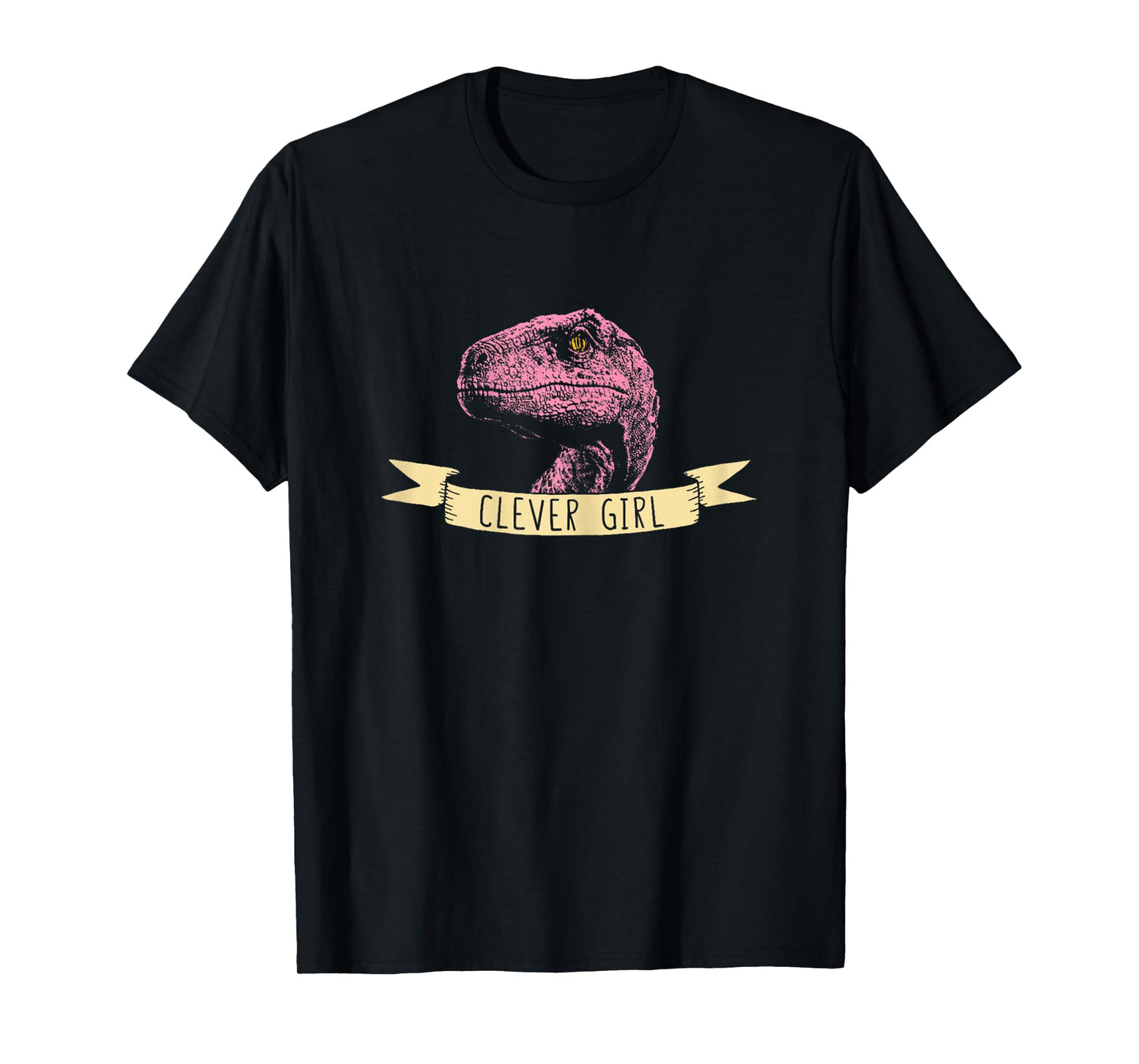 Clever Girl Pink Raptor for Adolescent Girls Dino T-Shirt