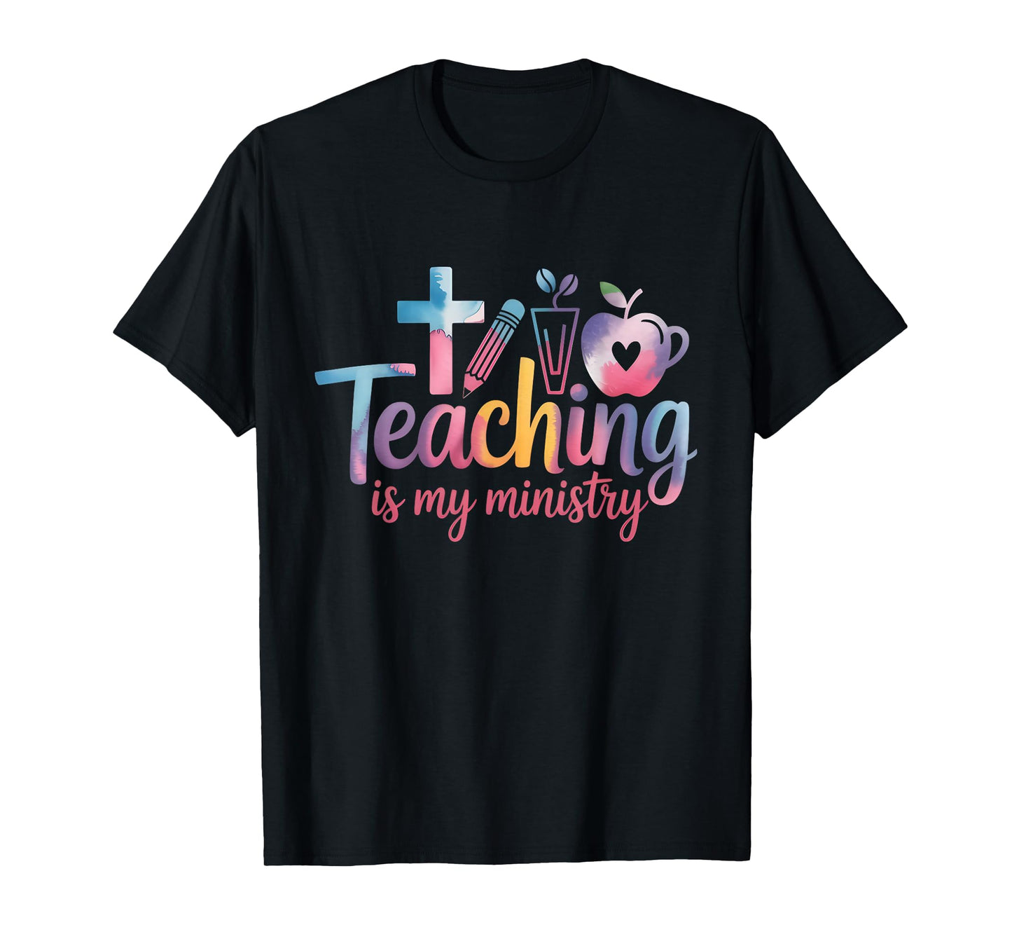 Teaching is My Ministry Flower Jesus Christian Teacher T-Shirt