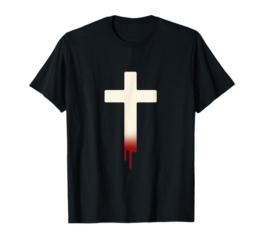 Blood of Jesus Cross Christian Faith Design | Religious T-Shirt
