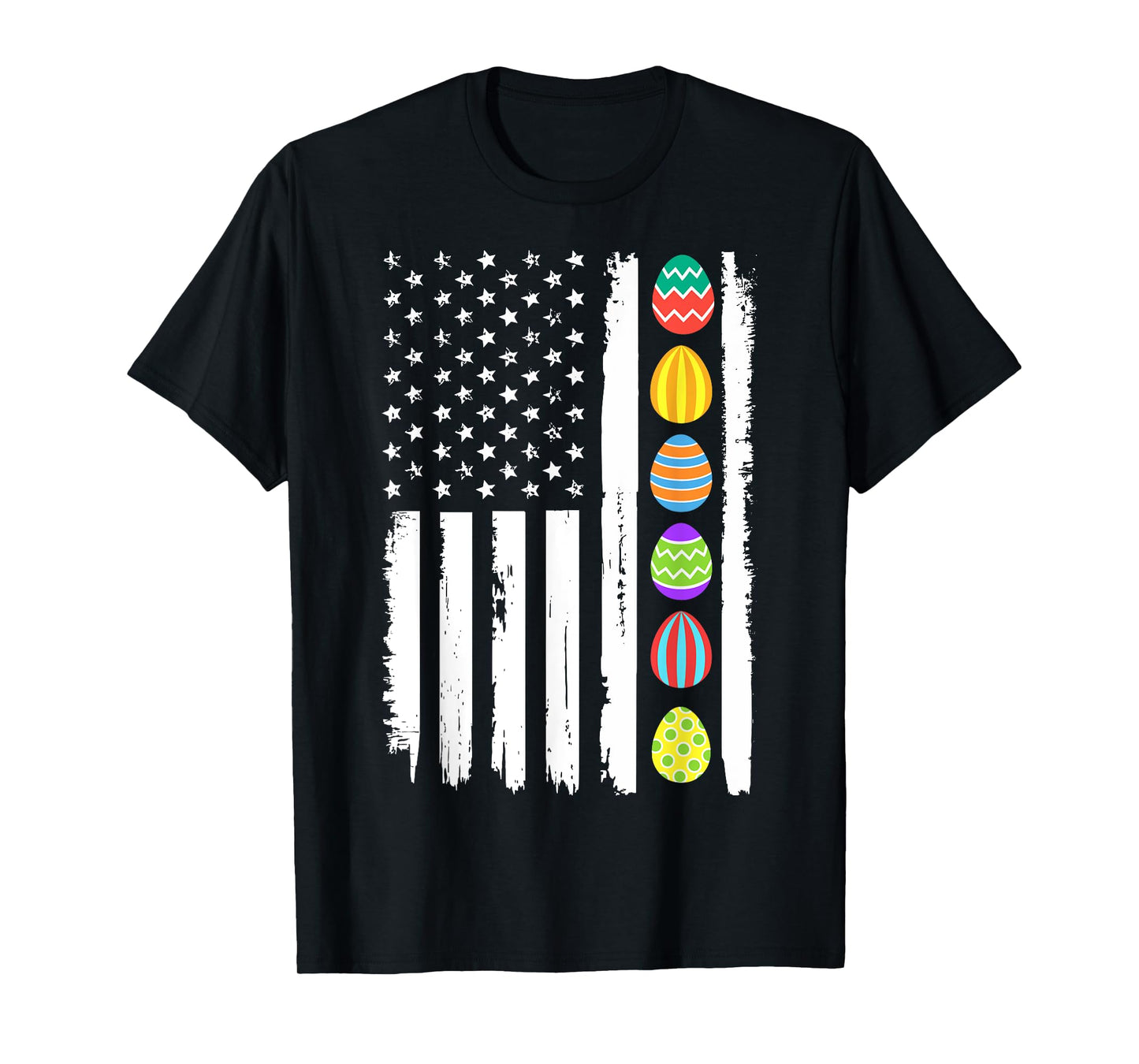 Patriotic easter with eggs in american flag T-Shirt
