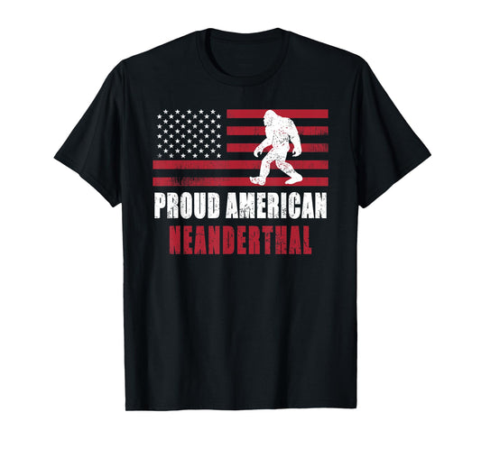 American Neanderthal vintage Flag for Proud Neanderthals T-Shirt