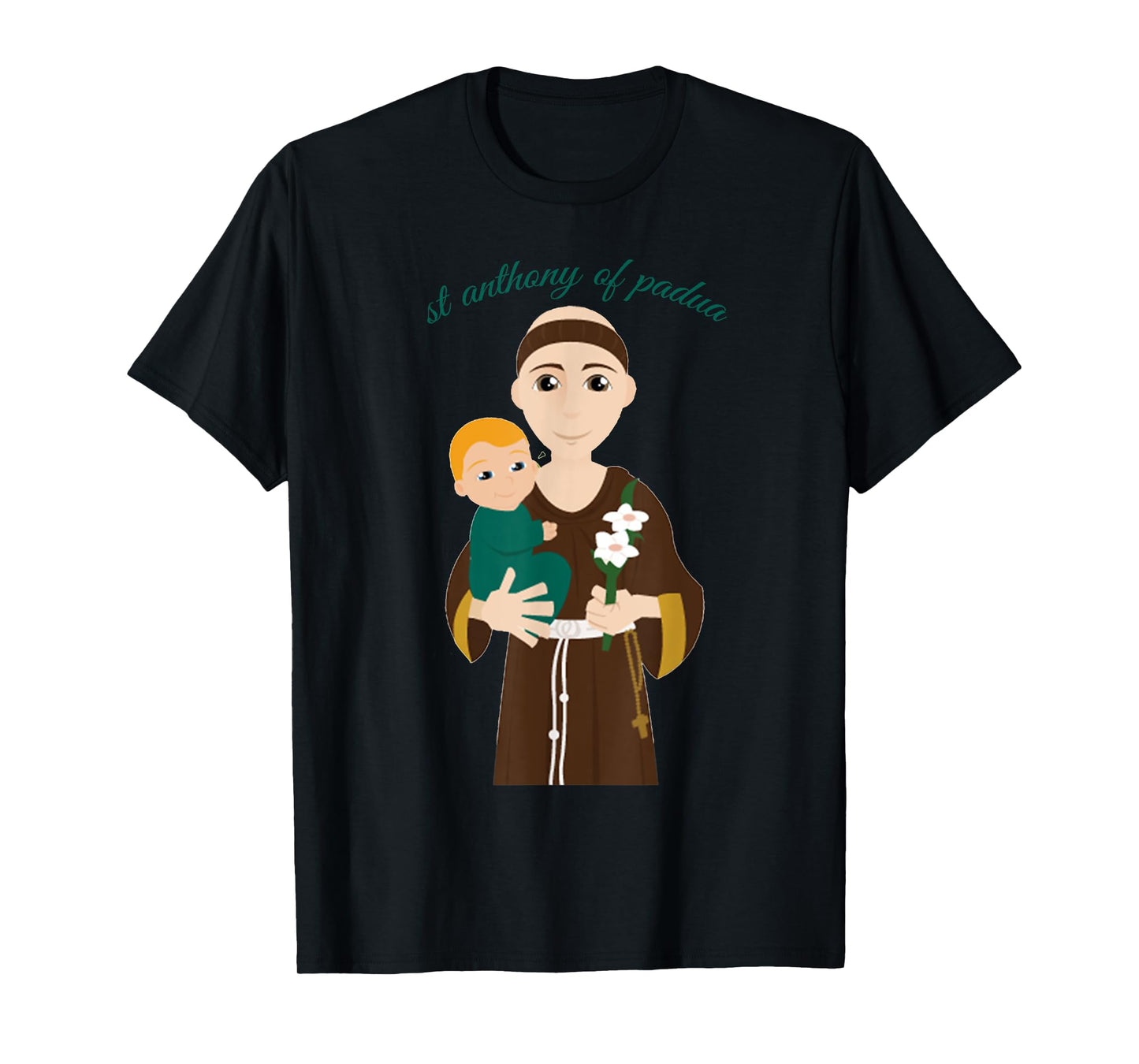 St Anthony of Padua Vintage Catholic Saint Infant Jesus T-Shirt