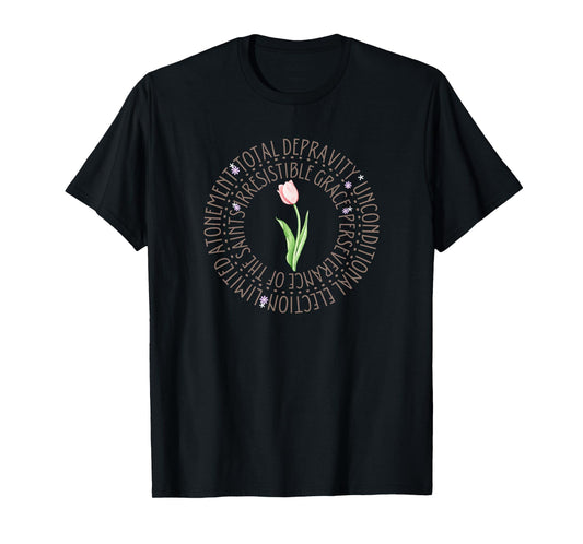 Theology Tulip Girl Reformed Womens Christian Calvinist T-Shirt