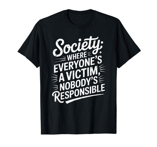 Society Where Everyone Is A Victim Victimhood Statement T-Shirt